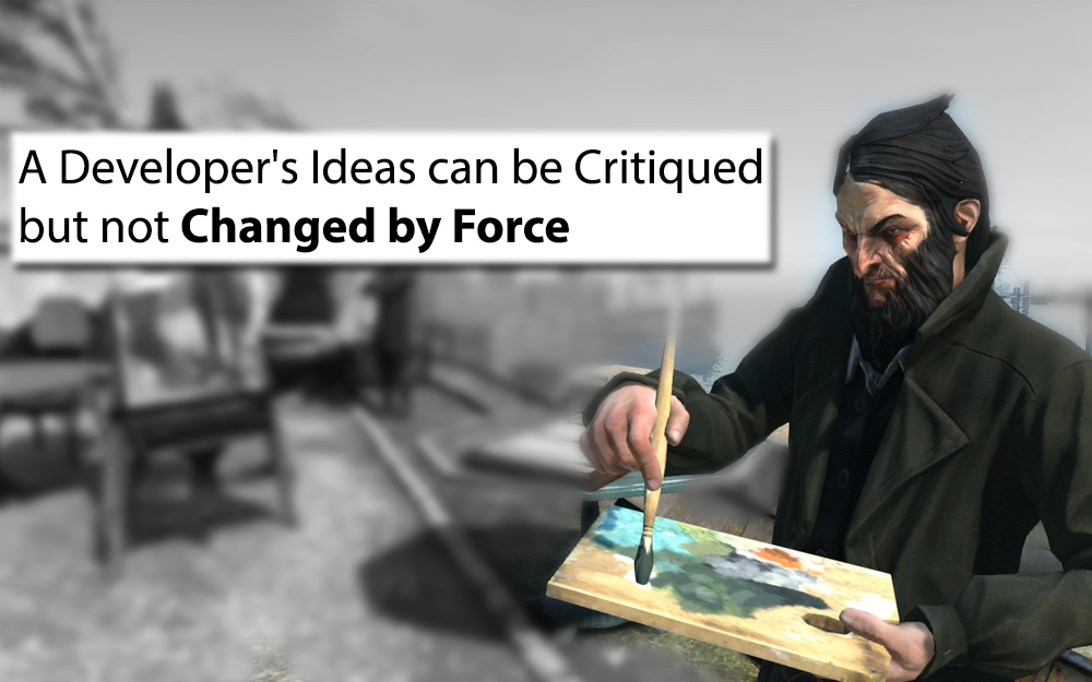 A Developer’s Ideas Can be Critiqued but not Changed by Force