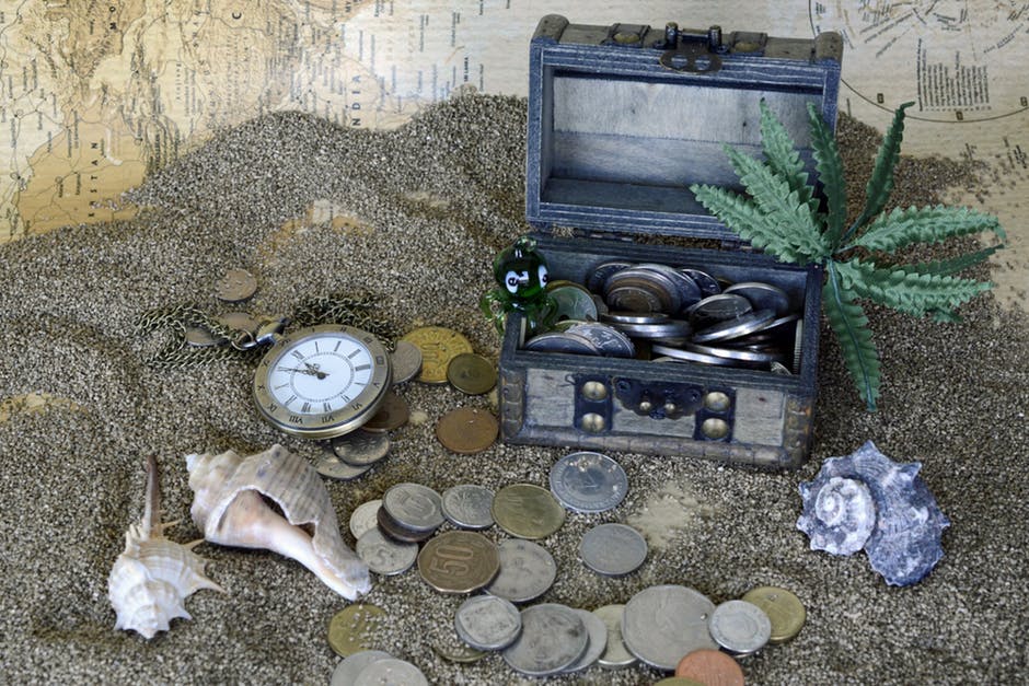 https://www.pexels.com/photo/gray-wooden-coin-box-with-green-leaf-plant-on-gray-sand-210597/