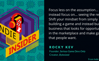 Indie Insider #41 – Rocky Kev, Serious Game Devs Only